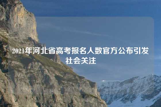 2021年河北省高考报名人数官方公布引发社会关注